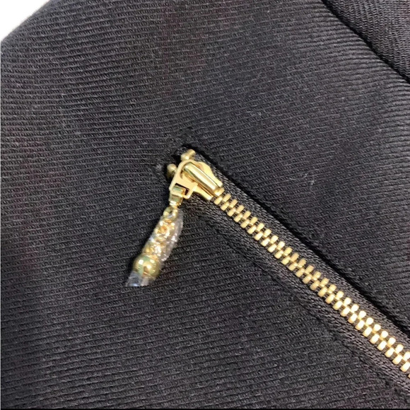 Kate Spade New York Size 10 Black Wool Blend Straight Leg Crop Pants NEW! - Picture 6 of 6